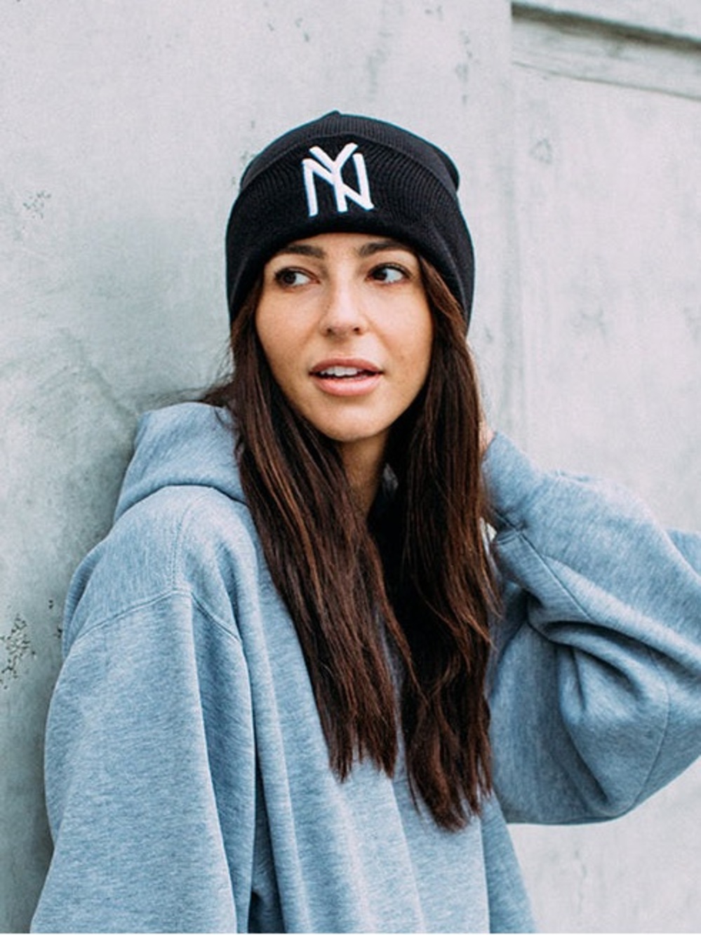 NWT American Needle Free People New York Yankees Cuffed Knit Hat In Black